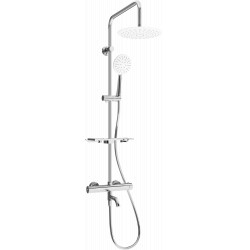 Mexen KT67  un set de Cada- dus  cu cap de  dus  cu efect de ploaie si  robinet termostatic ,  chrom/alb - 779006793-00 Baterie de dus 467680 Mexen