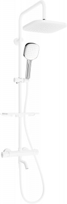 Mexen KT33  un set de Cada- dus  cu cap de  dus  cu efect de ploaie si  robinet termostatic ,  alb/chrom - 779003393-21