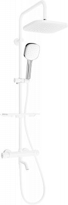 Mexen KT33  un set de Cada- dus  cu cap de  dus  cu efect de ploaie si  robinet termostatic ,  alb/chrom - 779003393-21