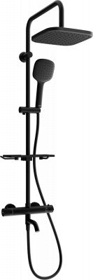 Mexen KT33  un set de Cada- dus  cu cap de  dus  cu efect de ploaie si  robinet termostatic ,  negru - 779003393-70