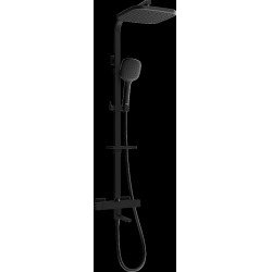 Mexen CQ33  un set de Cada- dus  cu cap de  dus  cu efect de ploaie si  robinet termostatic ,  negru - 779103395-70