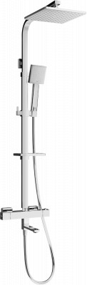 Mexen CQ45  un set de Cada- dus  cu cap de  dus  cu efect de ploaie si  robinet termostatic , chrom - 779104595-00