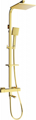 Mexen CQ45  un set de Cada- dus  cu cap de  dus  cu efect de ploaie si  robinet termostatic ,  auriu - 779104595-50
