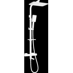 Mexen CQ54  un set de Cada- dus  cu cap de  dus  cu efect de ploaie si  robinet termostatic ,  alb/chrom - 779105495-21 Baterie de dus 467680 Mexen