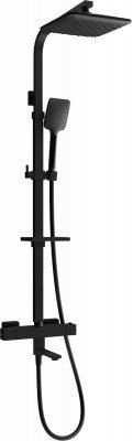 Mexen CQ62  un set de Cada- dus  cu cap de  dus  cu efect de ploaie si  robinet termostatic ,  negru - 779106295-70