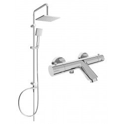 Mexen Tord un set de Cada- dus  cu cap de  dus  cu efect de ploaie si  baterie termostatica  pentru baie Kai, chrom - 77300200-00 Baterie de dus 467680 Mexen