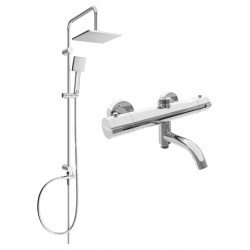 Mexen Tord set Cada- dus  cu cap de  dus  cu efect de ploaie si  baterie termostatica  Cada- dus   Kai, chrom - 77900200-00 Baterie de dus 467680 Mexen