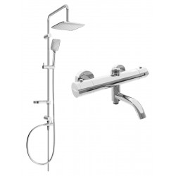 Mexen Sven set Cada- dus  cu cap de  dus  cu efect de ploaie si  baterie termostatica  Cada- dus   Kai, chrom - 77900262-00 Baterie de dus 467680 Mexen