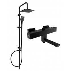 Mexen Tord set Cada- dus  cu cap de  dus  cu efect de ploaie si  baterie termostatica  Cada- dus   Cube,  negru - 77910200-70 Baterie de dus 467680 Mexen