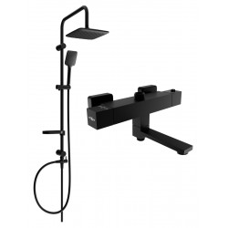 Mexen Sven set Cada- dus  cu cap de  dus  cu efect de ploaie si  baterie termostatica  Cada- dus   Cube,  negru - 77910262-70 Baterie de dus 467680 Mexen