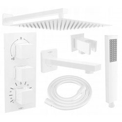 Mexen Cube DR02  set de Cada si   dus  ascuns cu cap de  dus  cu efect de ploaie 30 cm,  alb - 77503DR0230-20 Baterie de dus 467680 Mexen