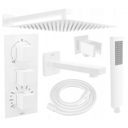 Mexen Cube DR02  set de Cada si   dus  ascuns cu cap de  dus  cu efect de ploaie 25 cm,  alb - 77503DR0225-20 Baterie de dus 467680 Mexen