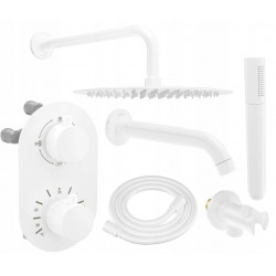 Mexen Kai DR70  set de Cada si   dus  ascuns cu cap de  dus  cu efect de ploaie 30 cm,  alb - 77602DR70301-20 Baterie de dus 467680 Mexen