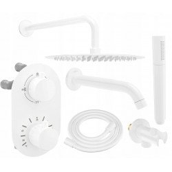 Mexen Kai DR70  set de Cada si   dus  ascuns cu cap de  dus  cu efect de ploaie 30 cm,  alb - 77602DR70301-20 Baterie de dus 467680 Mexen