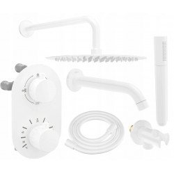 Mexen Kai DR70  set de Cada si   dus  ascuns cu cap de  dus  cu efect de ploaie 30 cm,  alb - 77602DR70301-20