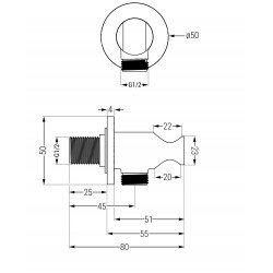 Mexen Kai DR70  set de Cada si   dus  ascuns cu cap de  dus  cu efect de ploaie 30 cm, grafit - 77602DR70301-66
