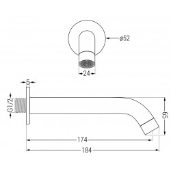 Mexen Kai DR70  set de Cada si   dus  ascuns cu cap de  dus  cu efect de ploaie 30 cm,  negru - 77602DR70301-70