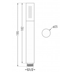 Mexen Kai DR70  set de Cada si   dus  ascuns cu cap de  dus  cu efect de ploaie 25 cm,  auriu - 77602DR70251-50