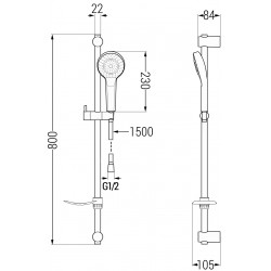 Mexen DF05  set bara de  dus  ,auriu - 785054582-50