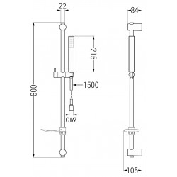 Mexen DF77  set bara de  dus  ,auriu - 785774582-50