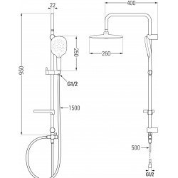 Mexen X22 Coloana  dus ,  negru - 798222291-70
