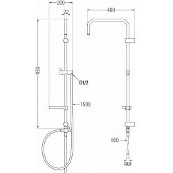 Mexen X Coloana  dus ,  alb  - 7939199-20