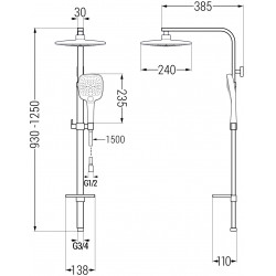 Mexen Q17 Coloana  dus , chrom - 798171795-00