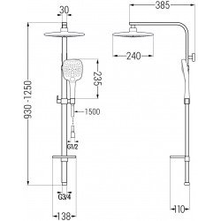 Mexen Q17 Coloana  dus , chrom - 798171795-00