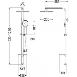 Mexen Q40 Coloana  dus ,  alb  - 798404095-20