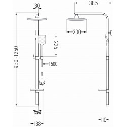 Mexen Q62 Coloana  dus ,  auriu - 798626295-50