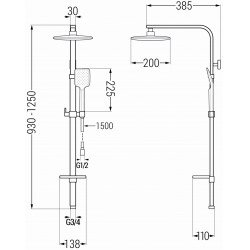 Mexen Q62 Coloana  dus , rose auriu - 798626295-60