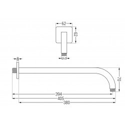 Mexen  brat de  dus    38 cm chrom - 79113-00