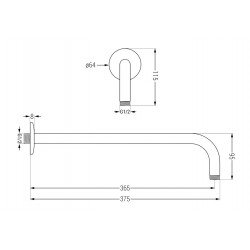 Mexen  brat de  dus    40 cm grafit - 79211-66