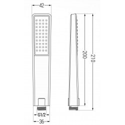 Mexen R-72 Para  dus   1- funcional, chrom - 79572-00