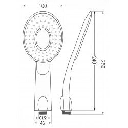 Mexen R-73 Para  dus   1- funcional, chrom - 79573-00