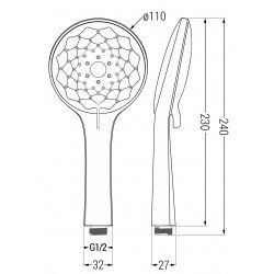 Mexen R-74 Para  dus   3- funcional, negru  - 79574-70