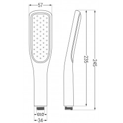 Mexen R-49 Para  dus   1- funcional, alb /auriu - 79549-25