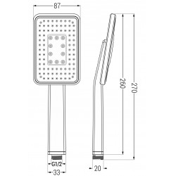 Mexen R-54 Para  dus   1- funcional, alb /chrom - 79554-21
