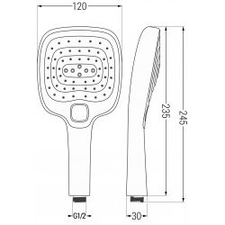 Mexen R-17 Para  dus   3- funcional, negru  - 79517-70