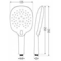 Mexen R-22 Para  dus   3- funcional, negru  - 79522-70