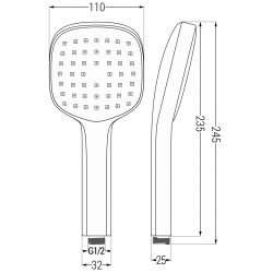 Mexen R-33 Para  dus   1- funcional, chrom - 79533-00