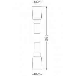 Mexen  furtun  dus   125 cm,  auriu  - 79425-50
