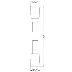 Mexen  furtun  dus   125 cm,  auriu  - 79425-50