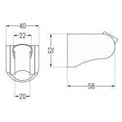 Mexen suport canula  dus  , chrom - 79354-00
