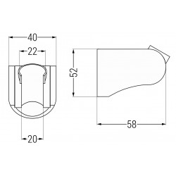 Mexen suport canula  dus  , negru- 79354-70
