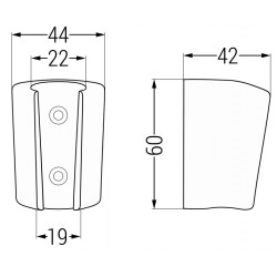 Mexen suport canula  dus  , grafit - 79352-66