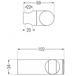 Mexen suport canula  dus  , negru- 79356-70