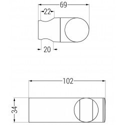 Mexen suport canula  dus  , negru- 79356-70