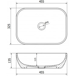 Mexen Rita  Lavoar pe blat  45 x 32 cm, roz  mat - 21084544