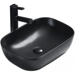 Mexen Rita  Lavoar pe blat  45 x 32 cm,  negru mat - 21084585 Lavoar pe blat fara gaura beterie 467680 Mexen